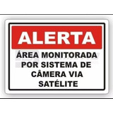2 Placa Area Monitorada 30x20cm