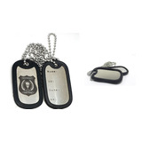2 Placas Dogtag Segurança Privada E Gravação Personalizada