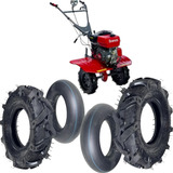 2 Pneu 400-8 Microtratores C/ Cravos Tratorito P/ Husqvarna