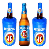 2 Porta Garrafa 600ml Cerveja Antártica Suporte Termico Azul