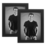 2 Porta Retrato Premium Foscoc/vidro 15x21 P/ Mesa Ou Parede