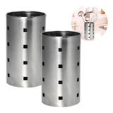 2 Porta Talheres Alto Inox Furos