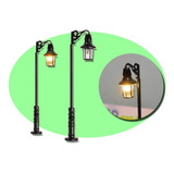 2 Poste Luz H=4,7 Cm 3volts Maquete 1:50 1:64 1:87 Trem