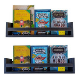 2 Prateleiras Livro Infantil Nicho Revisteiro Parede