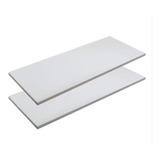 2 Prateleiras Mdf 50x20 Suporte Invisível - Decoração