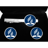 2 Prendedores De Gravata E 2 Pares De Abotoaduras