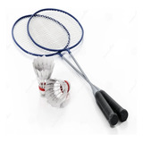 2 Raquetes Badminton 2 Peteca Bolsa