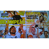 2 Revistas-poster Lance! Santos Bicampeão Paulista 2011+ Ney
