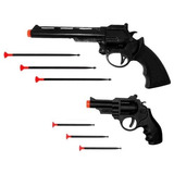 2 Revolver Plástico De Brinquedo Arma