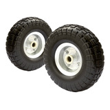 2 Roda Pneu Maciço 4.10 3.50 -4 Com Rolamento Rolete 150 Kg