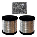 2 Rolo De Arame Aço Inox + 1000 Ilhos Para Apicultura 