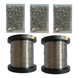 2 Rolos De Arame Duro Rigido Inox + 3000 Ilhos Apicultura 