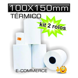 2 Rolos Etiqueta 10x15 Cm Térmica - Para Impressora Gc420t