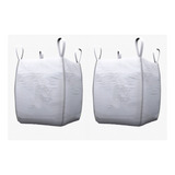 2 Sacos Big Bag 120x90x90 Tampa Superior Base Fechada Ref-c2