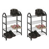 2 Sapateira 12 Pares Organizador Quarto Prateleira Closet Nf