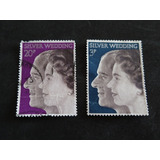 2 Selos Rainha Elizabeth Ii - Originais 1972 (inglaterra)