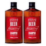 2 Shampoos Budweiser 220ml - Qod