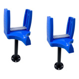 2 Suporte Bobina Picotada Saco Fundo Estrela C/ Base Azul