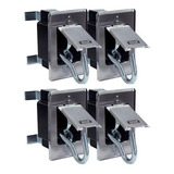2 Suporte Gancho Armar Rede De Embutir Cromado Inox Aliança