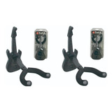 2 Suporte Parede Com Espelho Formato De Guitarra Spg-20 Saty