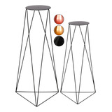 2 Suporte Tripé Vasos Plantas Chão Table Triangular 60cm 45