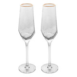 2 Taças Cristal Champagne 300ml Borda