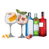 2 Taças Gin Vidro 720ml Ideal P/ Beefeater Tanqueray Bombay Cor Transparente