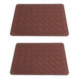 2 Tapete De Silicone Antiaderente C/ 48 Cavidades P/ Macaron