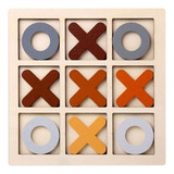 2 Tic Tac Toe De Madeira Cérebro Teaser Xo Jogo De Café
