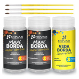 2 Tinta Borda Italiana Maxi Borda 90ml + Veda Borda + Pincel