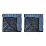 2 Toalhas Para Secagem Automotiva Rápida 48x90cm - Detailer Cor Azul