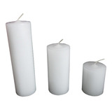 2 Trios Velas Cilíndricas 5cm,10cm E