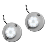 2 Un. Luminaria Náutica Luz De Cortesia Com 6 Led Branco 12v