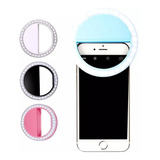 2 Un Clipe Anel Led Flash Selfie 3 Nívei Luz Celular Notebok