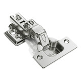 2 Uni Dobradiças Curva Porta Armário 35mm C/ Amortecedor