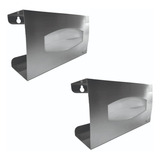 2 Unid Suporte P/ Luvas De Procedimentos Aço Inox Escovado