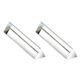 2 Unidades De Prisma Triangular De Vidro Óptico De Cristal D