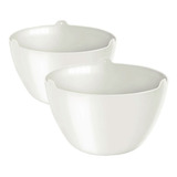 2 Vaso Cachepô Cuia Elegance 01 Branco P/ Samambaia Promoção