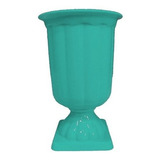 2 Vaso Grego Azul Tiffany Flores Decoração De Mesa Plástico#