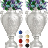 2 Vasos Veneza Ânfora 30cm Cerâmica