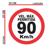 2 Velocidade Máxima Adesivo 80km 25x25cm Bitrem Carreta