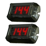 2 Voltímetro Digital Nano Black Ajk 12v E 24v Display Ajk
