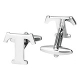 2 X Abotoaduras Masculinas De Bronze Iniciais Personalizadas