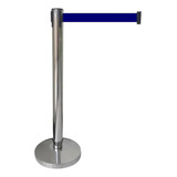 2 X Pedestal Organizador Separador De Fila Cromado Fita Azul