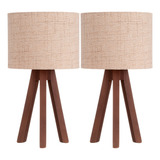 2 Abajur Luminaria De Mesa Sala Quarto Escritorio Moderno