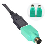 2 Adaptador Usb Fêmea Para Ps2 Macho Plug P Teclado E Mouse