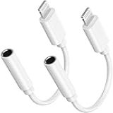 2 Adaptadores Fone De Ouvido Para IPhone 14 13 12 11 XS XR X SE 8 7 IPad IPod Conector P2 Lightning