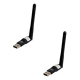 2 Adaptadores Receptor Wireless Usb Wifi 300mbps Notebook Pc