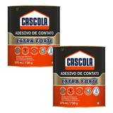 2 Adesivo De Contato Cola Extra Forte S Toluol 730g Cascola