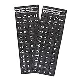 2 Adesivos De Teclado Espanhol- Adesivos De Letras- Adesivos De Substituição De Letras De Teclado- Adesivos De Teclado De Notebook- Adesivos De Teclado De Computador- Adesivos De Substituição De Teclas De Teclado